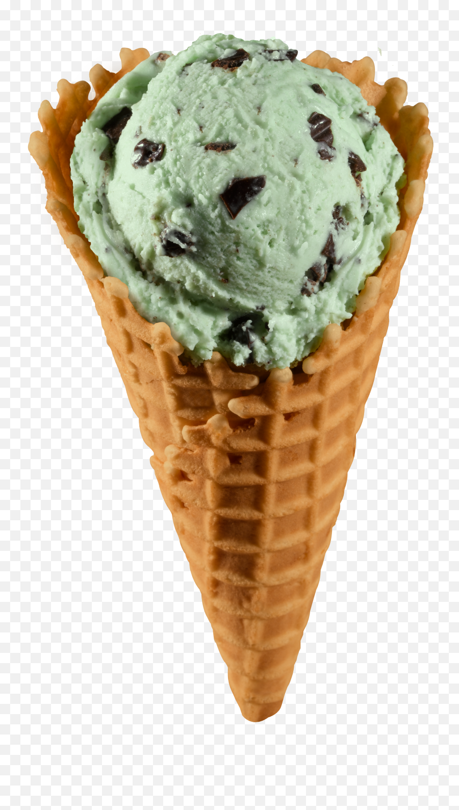 Ice Cream Png - Waffle Cone Mint Chip Ice Cream Emoji,Ice Cream Transparent