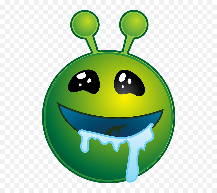 Drooling Alien Green - Sad Alien Emoji,Drool Png