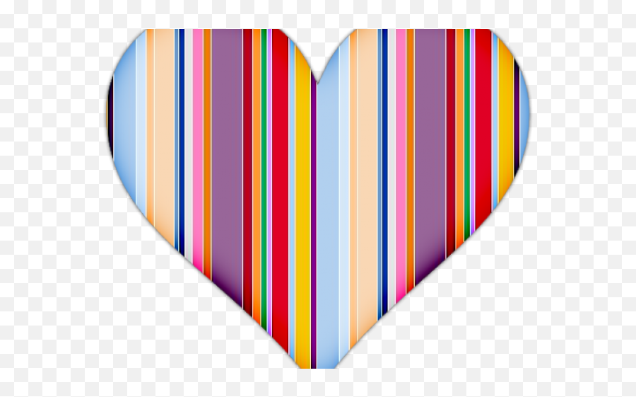 Heart With Vertical Lines Clipart - Girly Emoji,Lines Clipart
