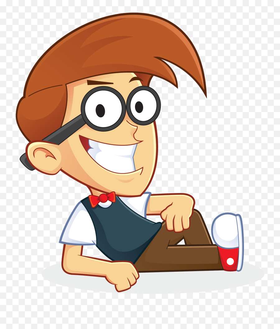 Image For Free Nerd Geek Lying Down - Nerd Cartoon Png Emoji,Nerd Clipart