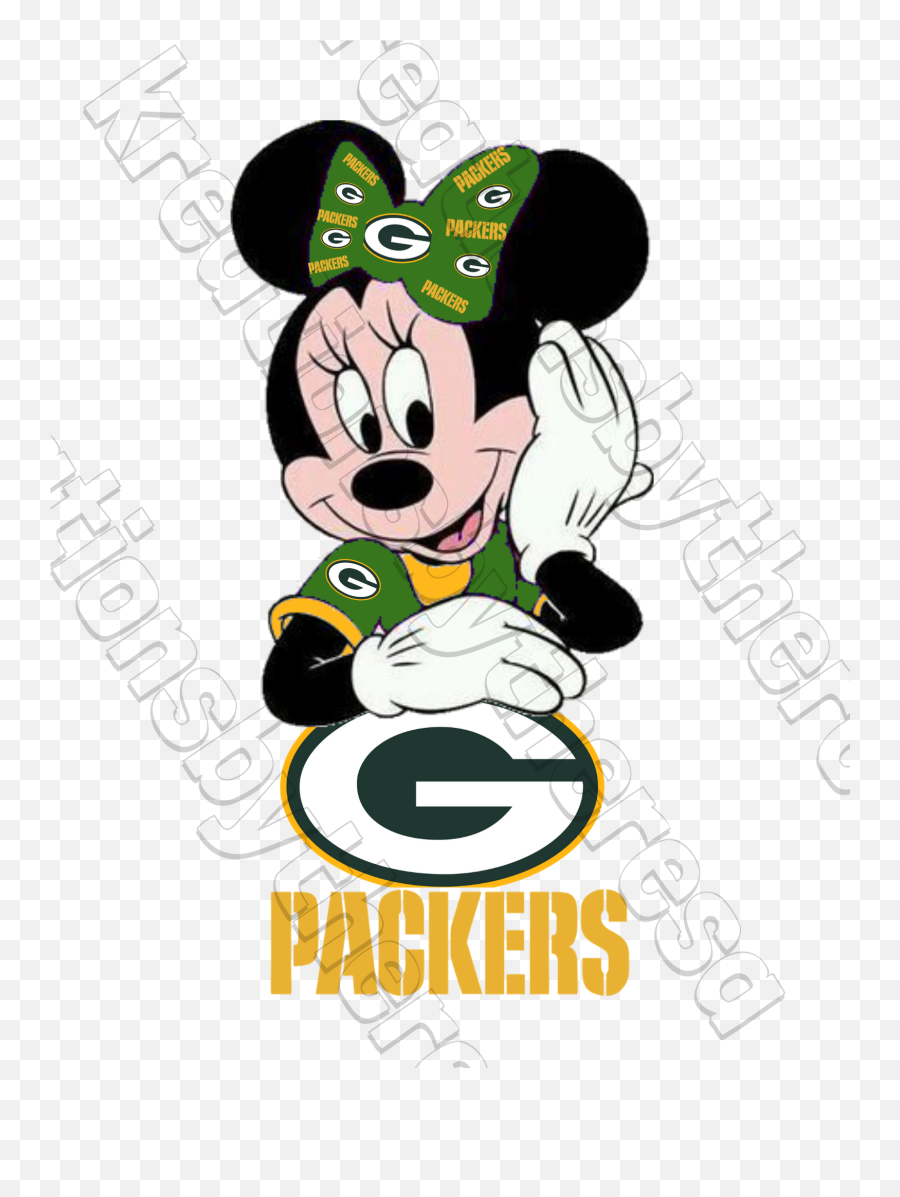 Green Bay Packers Inspired Minnie Mouse - Minnie Mouse Green Bay Packers Emoji,Green Bay Packers Clipart