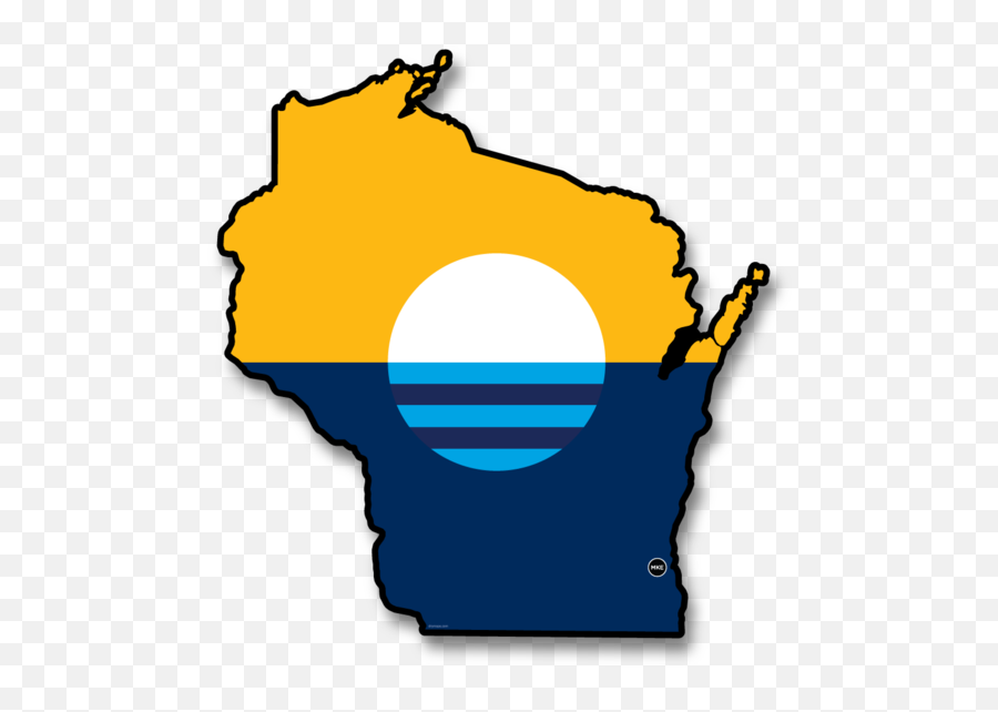 Drawn Sunrise Easy Clipart - Full Size Clipart 2814256 Wisconsin Flag Of Milwaukee Emoji,Easy Clipart