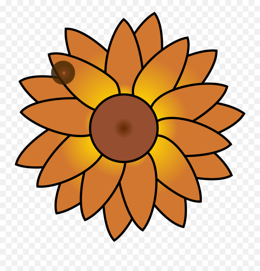 Sunflower Png Svg Clip Art For Web - Download Clip Art Png Sunflower Stencil Simple Emoji,Sunflower Clipart