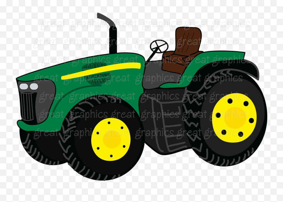 Animated John Deere Tractor - John Deere Tractor Clipart Emoji,Tractor Clipart