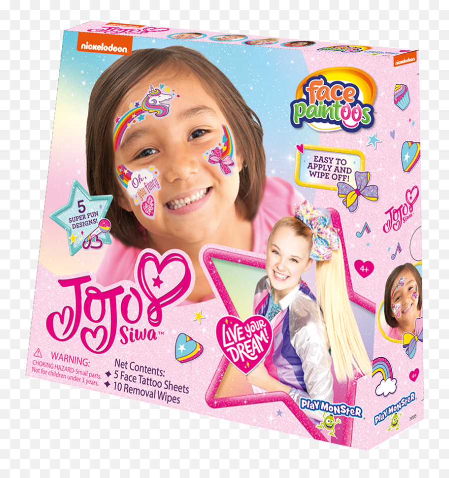 Face Paintoos Jojo Siwa Pack - Jojo Siwa Paint Face Emoji,Jojo Logo