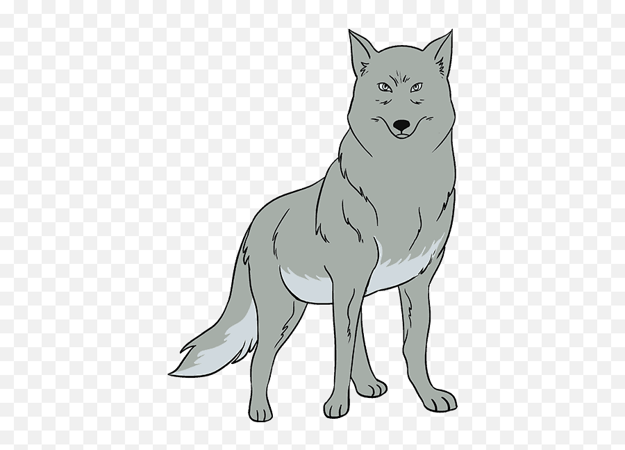 Draw Wolf - Face A Wolf Easy Emoji,Wolf Face Png
