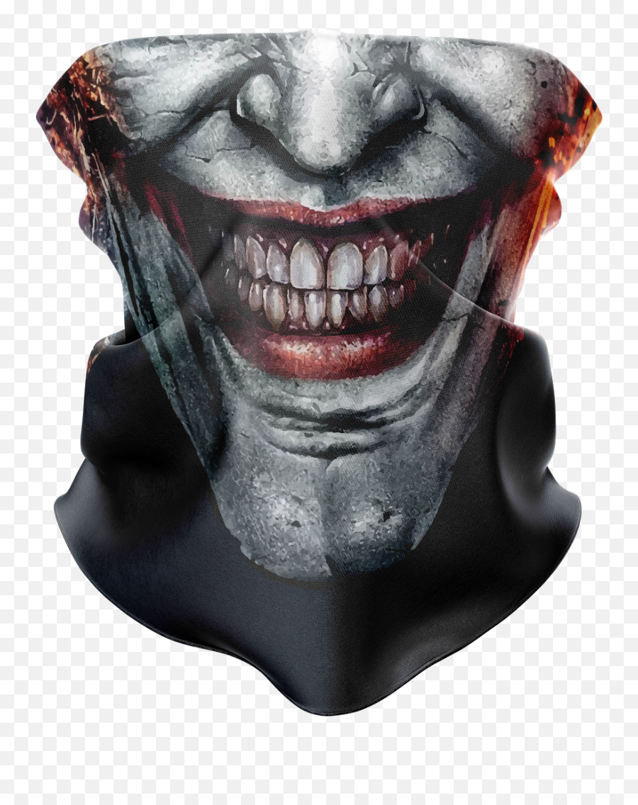Joker Face Neck Gaiter - Made In The Usa Emoji,Joker Face Png