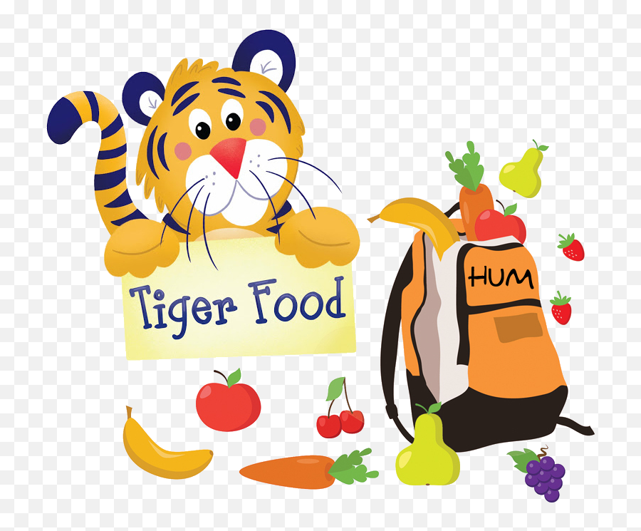 Tiger Food Emoji,School Lunches Clipart