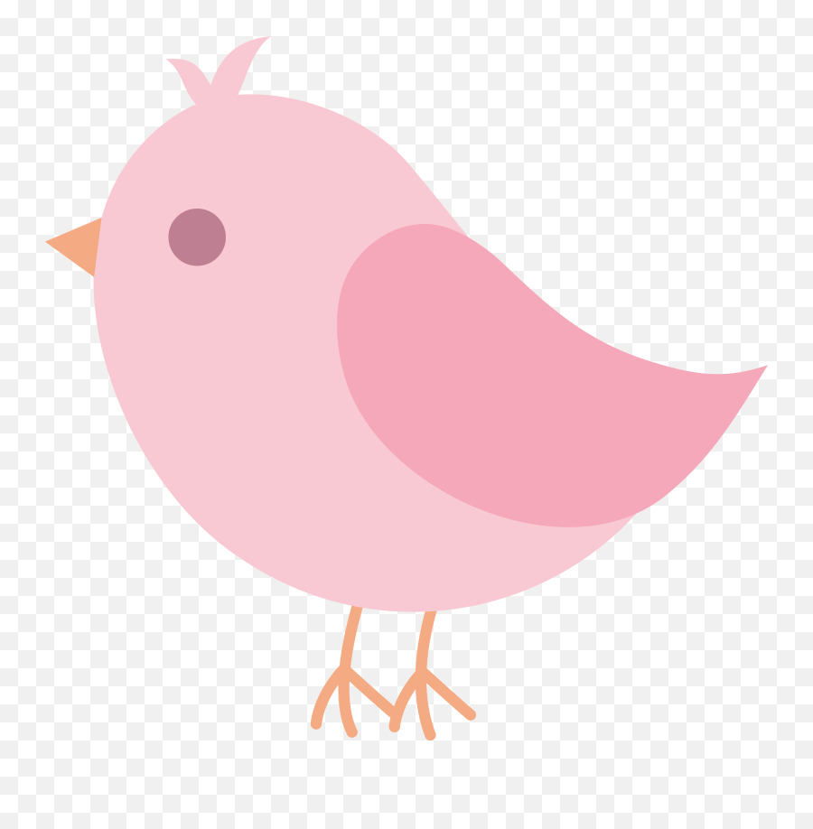 Cute Pink Bird Clip Art - Cute Bird Clipart Emoji,Bird Clipart