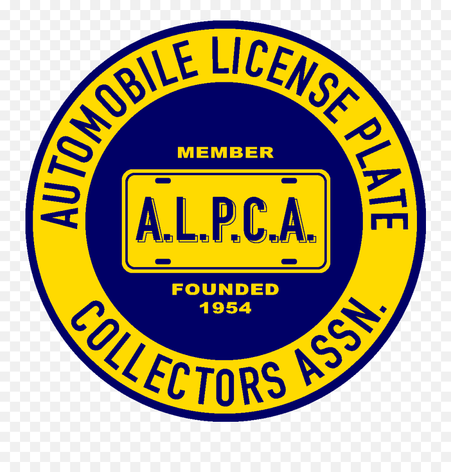 Automobile License Plate Collectors Association Alpca Emoji,Logo License Plates