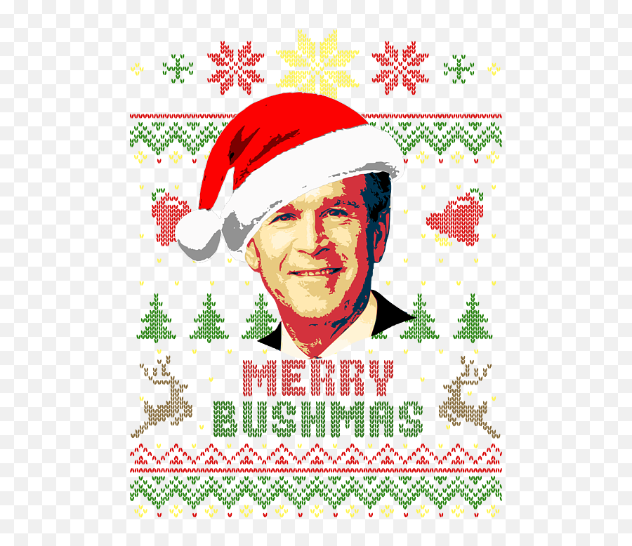Merry Bushmas George W Bush Christmas Womenu0027s Tank Top For Emoji,George W Bush Png