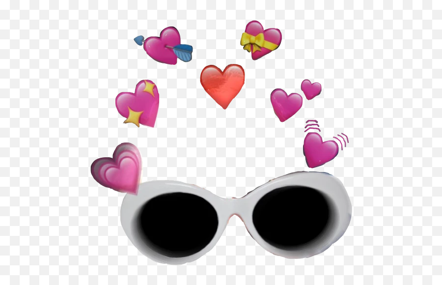 Colorful Clout Goggle Png Image - Clout Goggles Heart Meme Png Emoji,Clout Goggles Png