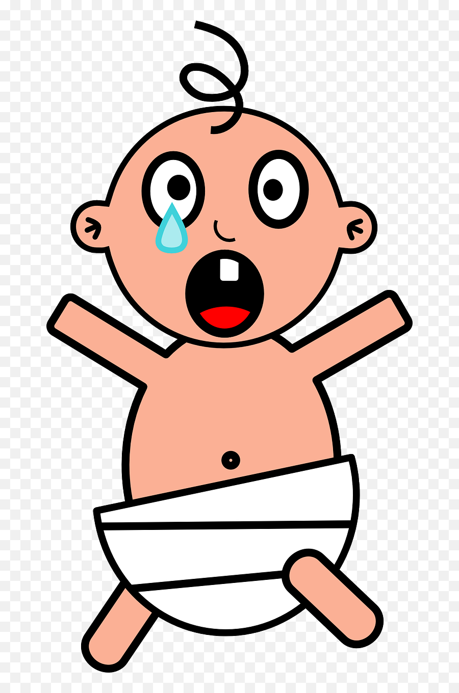 Baby Crying - Baby Clip Art Emoji,Crying Clipart