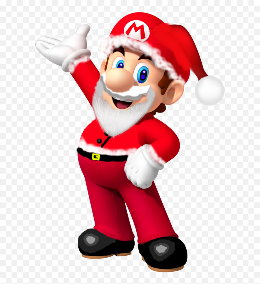 Download Mario Santa By Purple - Transparent Christmas Mario Super Mario Bros Png Emoji,Mario Transparent