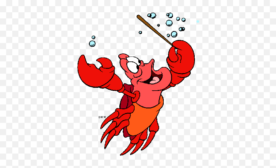 Crab Clipart Little - Little Mermaid Crab Cartoon Emoji,Crab Clipart