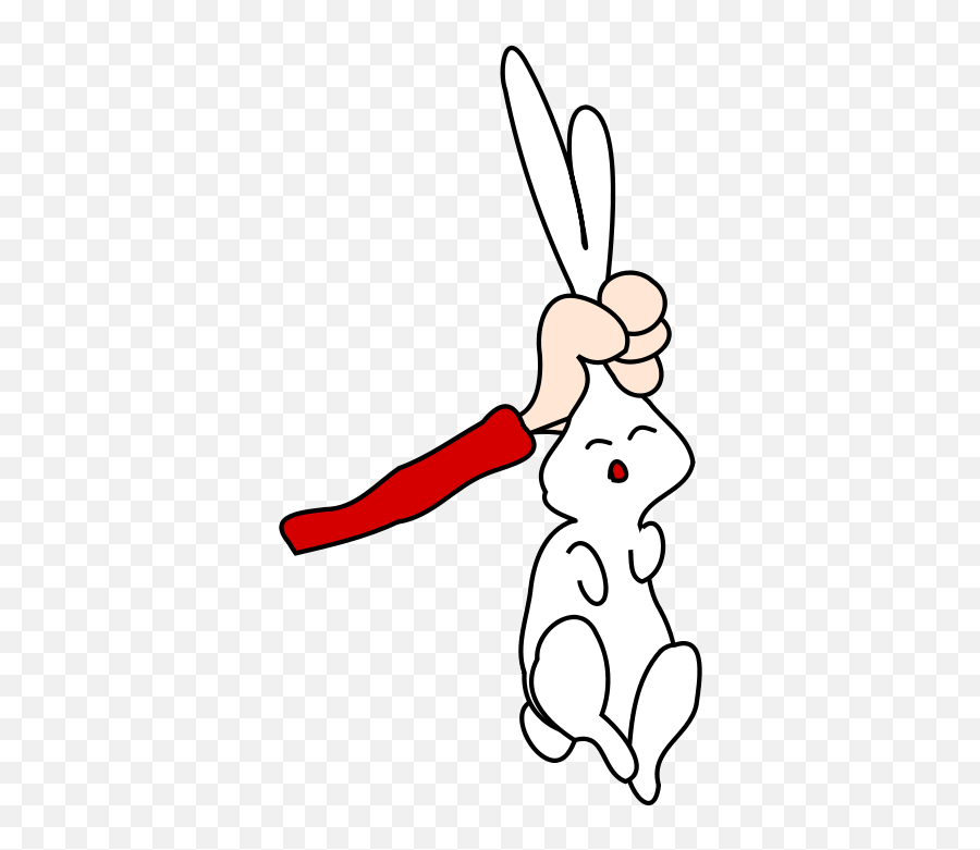 Free Clip Art Rabbit By Honylakiray - Hanging Rabbit Clipart Emoji,Bunny Clipart Black And White