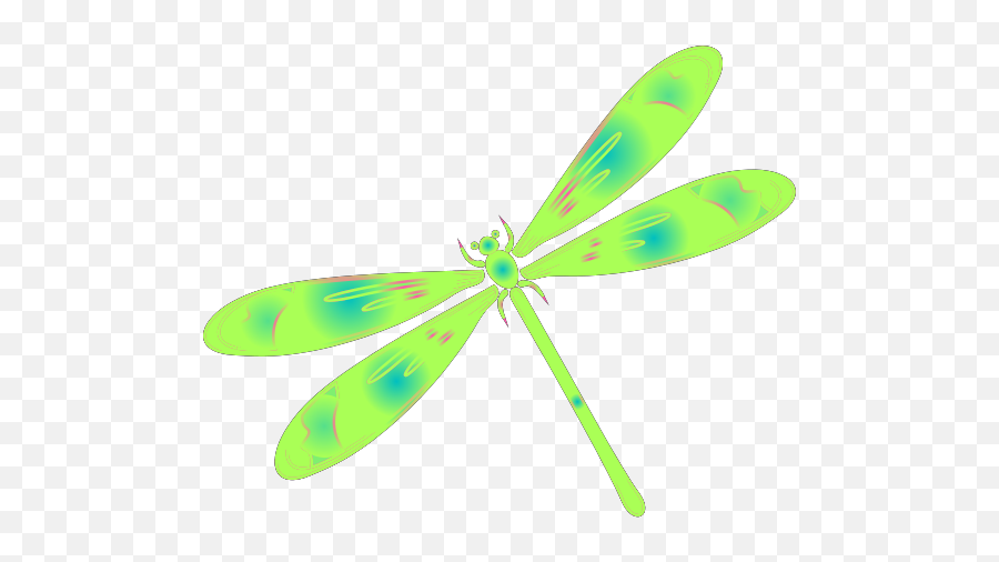 Dragonfly In Flight Blue Green Pink Svg Vector Dragonfly In - Language Emoji,Dragonfly Clipart