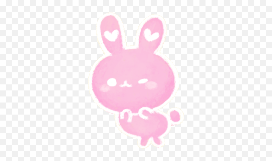 Playboy Bunny Clip Art Gif Logo - Chibi Kawaii Pink Bunny Emoji,Playboy Bunny Logo Png