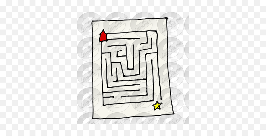 Maze Picture For Classroom Therapy - Vertical Emoji,Maze Clipart