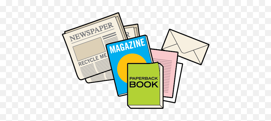 Recycling Paper Clipart - Newspaper And Magazine Clipart Emoji,Newspaper Clipart