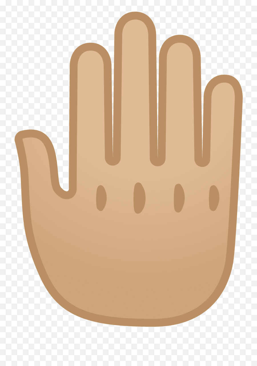 Raised Back Of Hand Emoji Clipart Free Download Transparent - Human Skin Color,Raised Hand Clipart