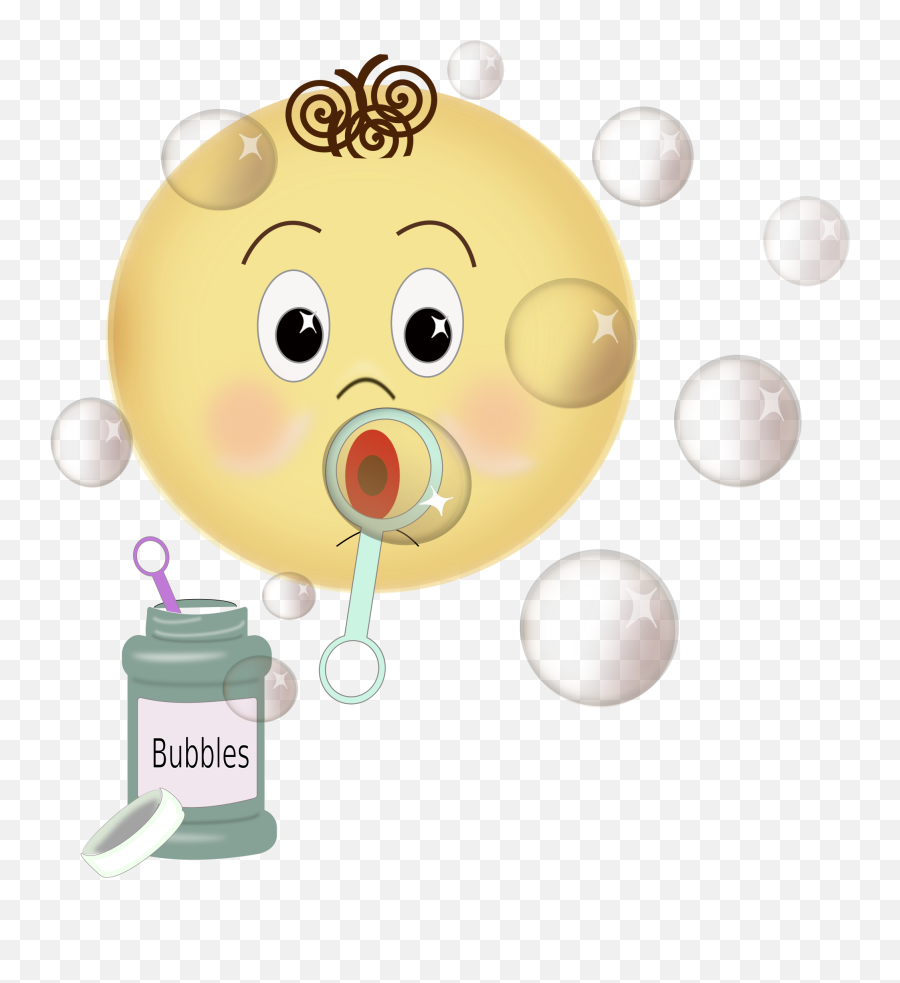 Download Hd Soap Bubble Download Bubble Gum Speech Balloon - Cute Blowing Bubbles Bubble Wand Clipart Emoji,Bubbles Clipart