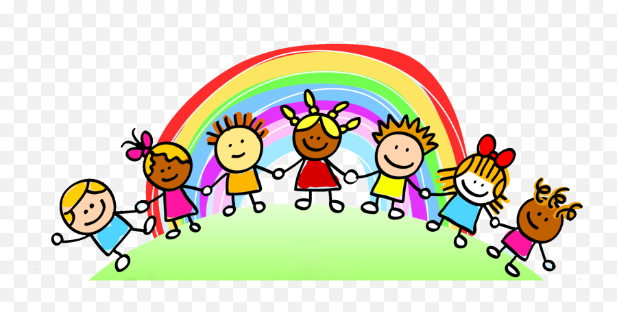 Kindergarten Clipart Kindergarten Child - Rainbow And Children Clipart Emoji,Kindergarten Clipart
