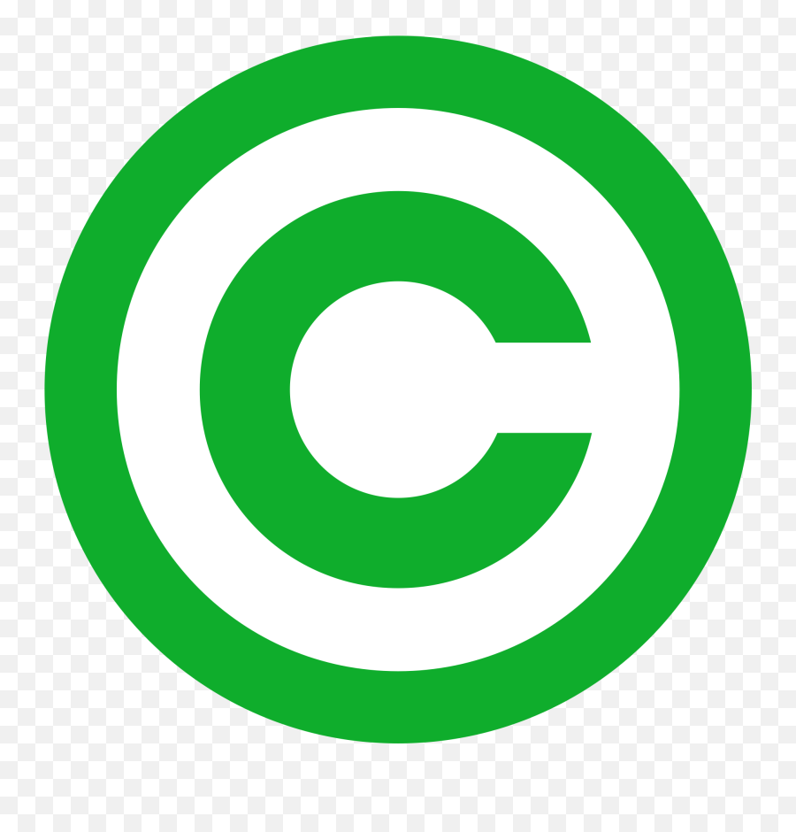 Green Copyright - Copyright Emoji,Copyright Logo