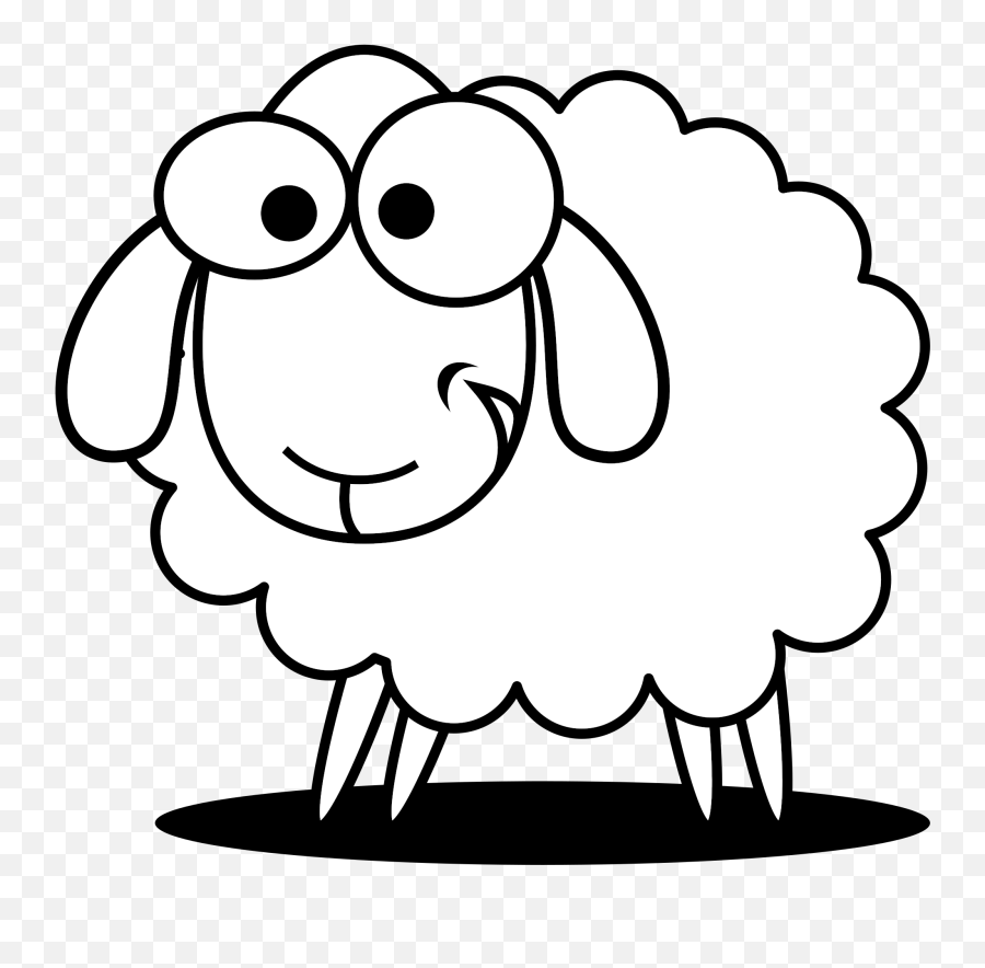 Farm Animals - Sheep Clipart Black And White Emoji,Farm Animals Clipart