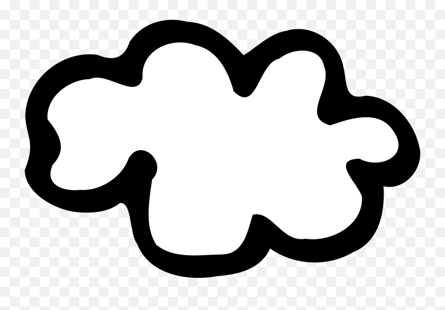 White Sun And Clouds Clipart Black - Clipart Small Cloud Emoji,Sun Clipart Black And White