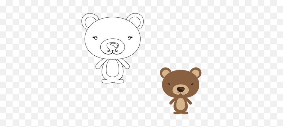 Kids Coloring Animal Vector Bear Graphic By Vijackstudio Emoji,Bear Face Png