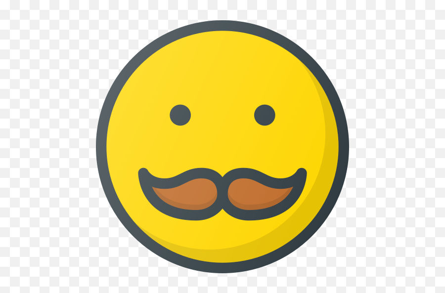 Emoji Emote Emoticon Emoticons Mustache Icon - Free,Emote Png