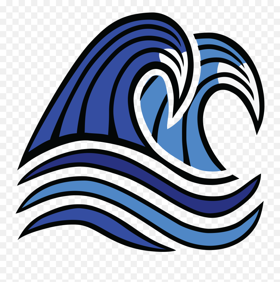 Free Clipart Of Ocean Waves - Clipart Waves Png Download Clip Art Ocean Wave Emoji,Wave Clipart