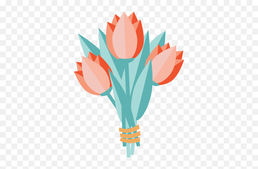 Tulip Bouquet Graphic - Flower Bouquet Clip Art Free Water Lilies Emoji,Flower Bouquet Clipart