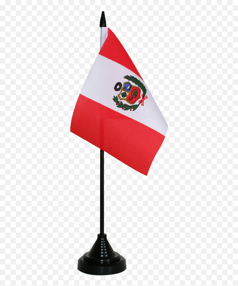 Download Peru Table Flag - Bandera Del Peru Con Asta Emoji,Peru Flag Png