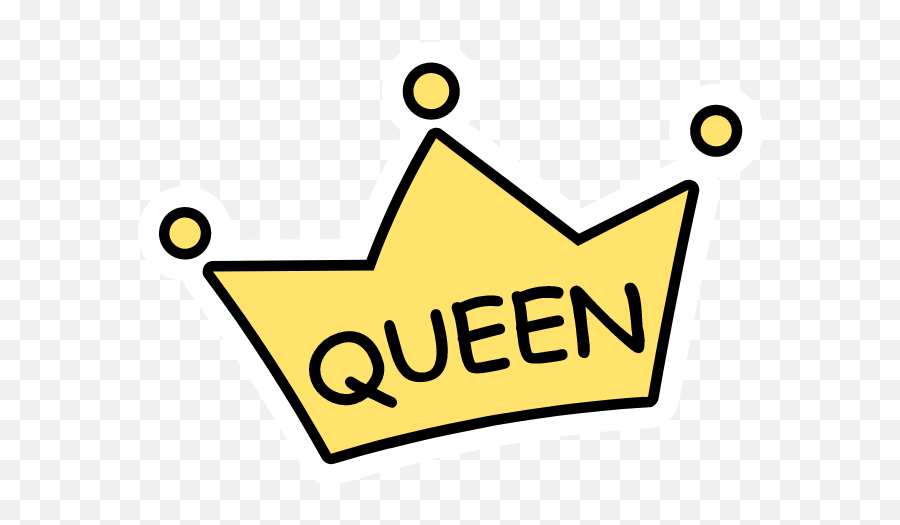 Queen Cartoon Crown Sticker Cute Stickers Stickers - Dot Emoji,Cartoon Crown Png