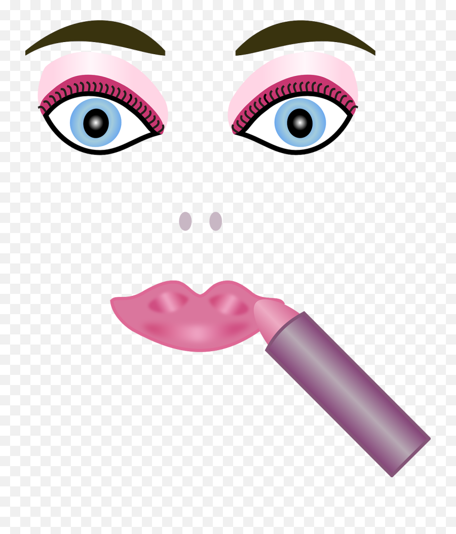 Public Domain Clip Art Image - Transparent Makeup Face Clip Art Emoji,Makeup Clipart