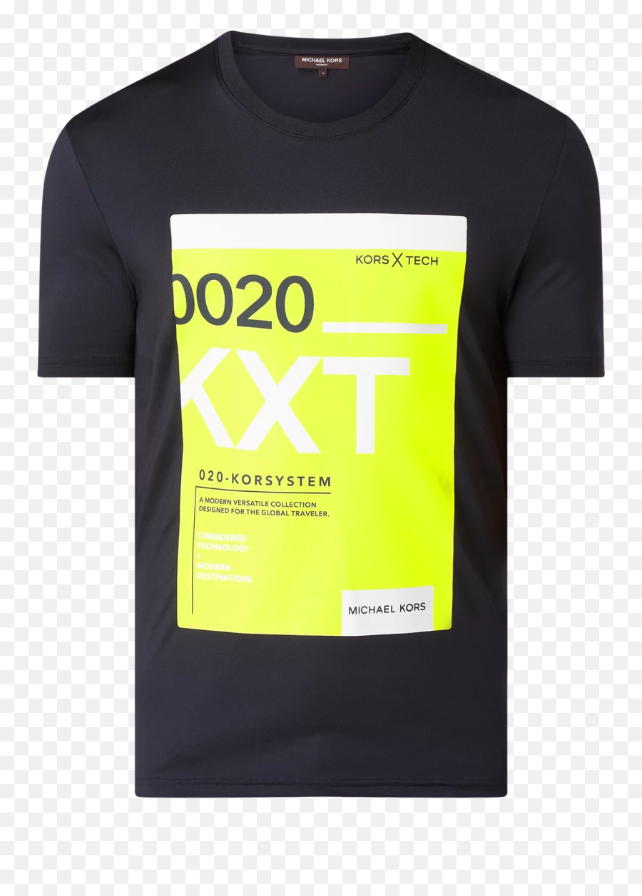 Michael Kors T - Shirt Mit Print In Dunkelblau Online Kaufen 1040521 Herrenausstatter Ansonu0027s Emoji,Michael Kors Logo T Shirt