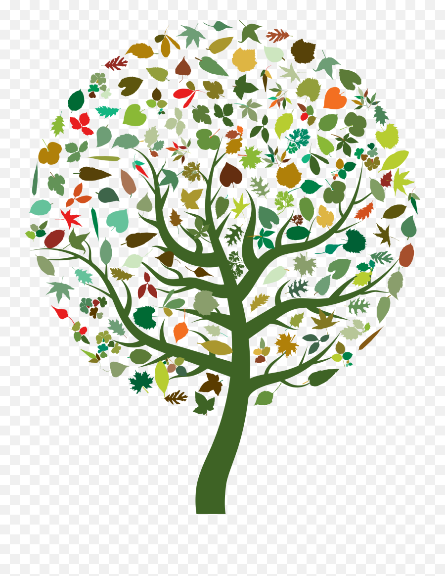 Clipart Colorful Abstract Tree Mark Ii Family Tree - Tree Che Cos È La Biodiversita Emoji,Family Tree Clipart