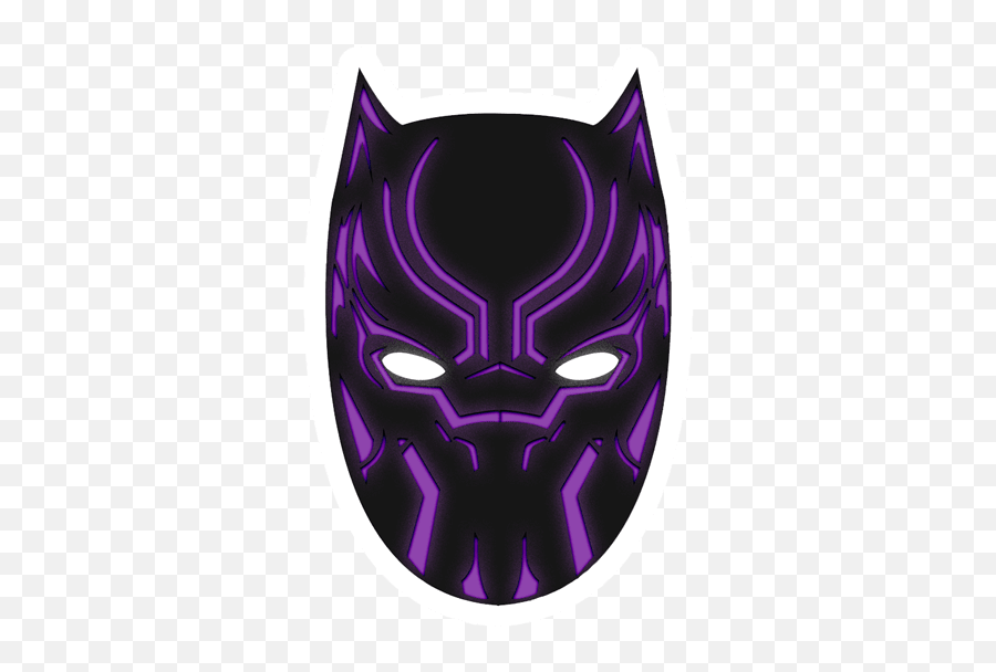 Black Panther Mask Png - Mask Black Panther Logo Png Emoji,Black Panther Logo