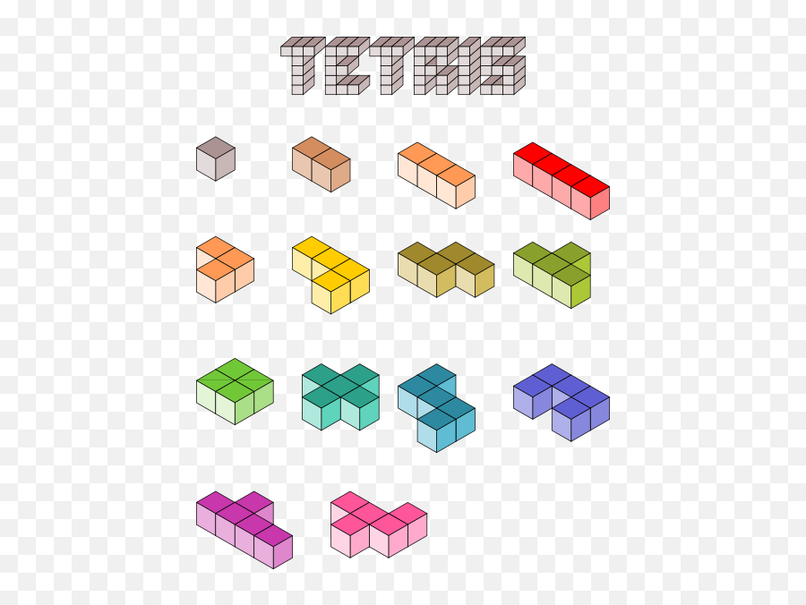 3d Tetris Blocks Clip Art At Clkercom - Vector Clip Art Emoji,3d Shape Clipart