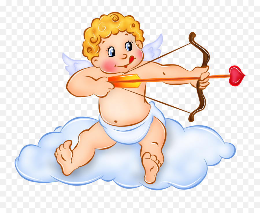 Cute Cupid Cliparts - Cute Cupid Clipart Emoji,Cupid Clipart