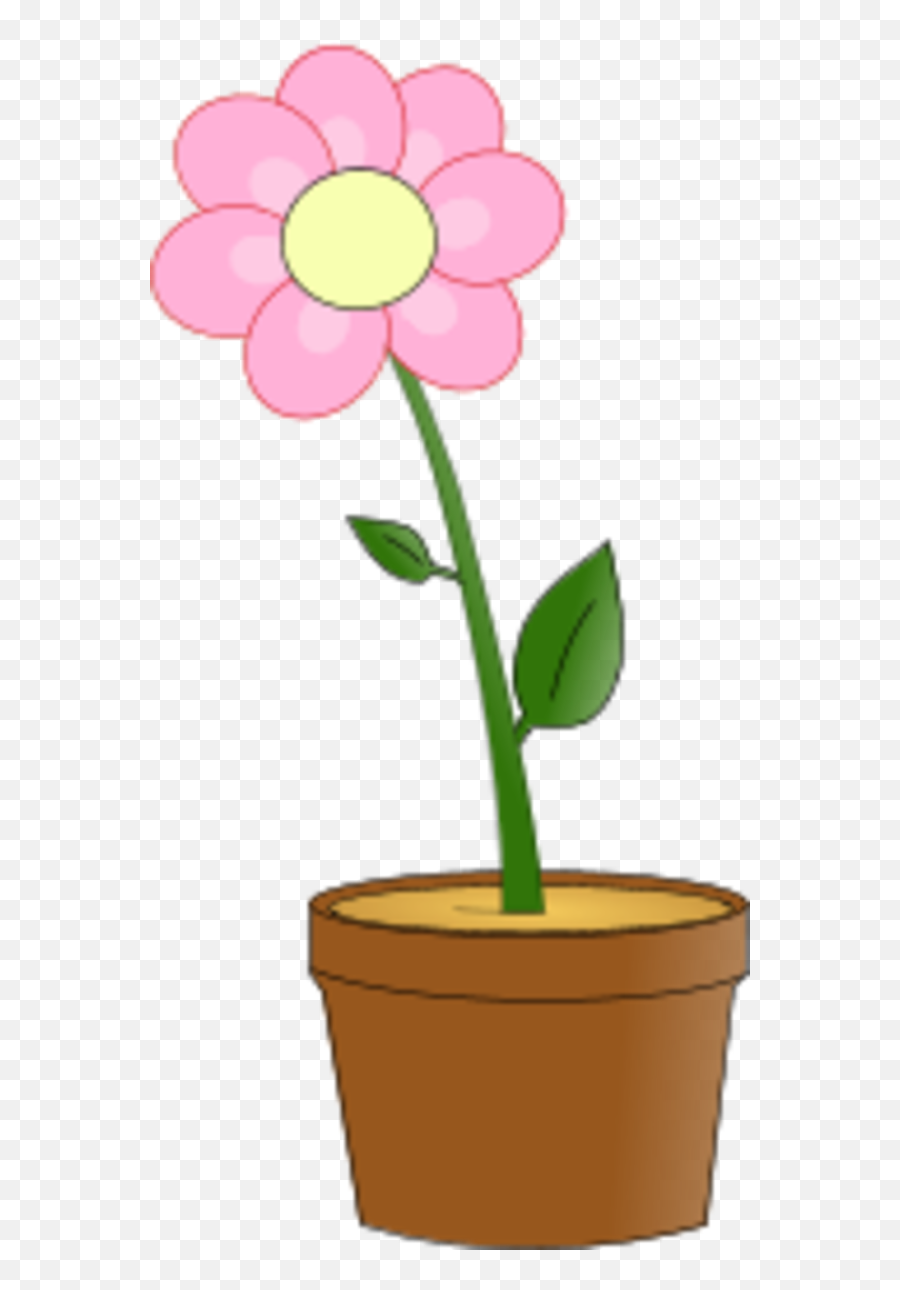 Pot Clipart - Flower In A Pot Clipart Png Emoji,Flower Pot Clipart