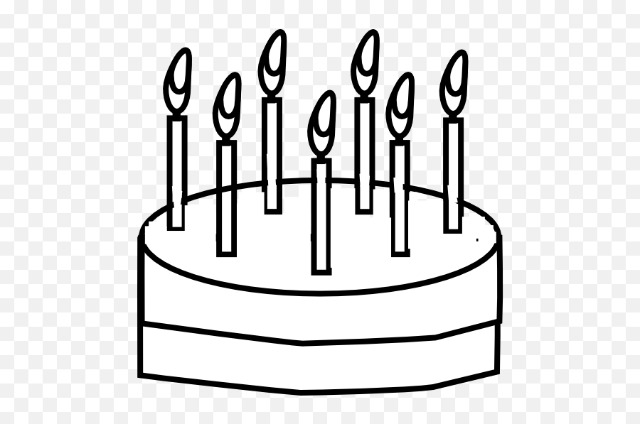 Birthday Cake Outline - Clipart Best Transparent Cake Outline Png Emoji,Cake Clipart Black And White