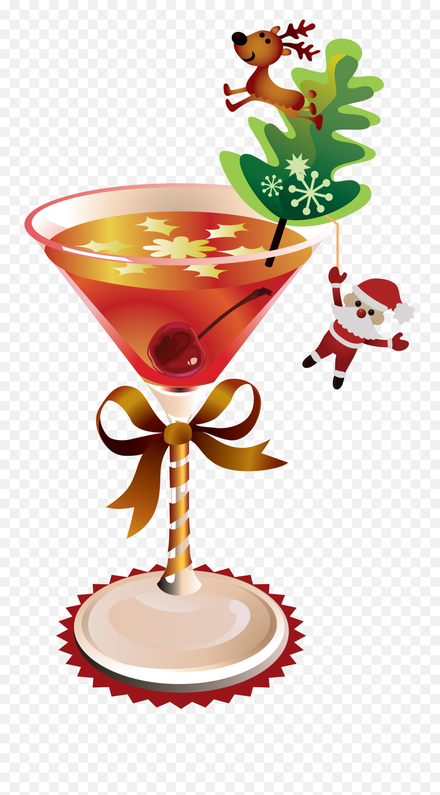Cocktail - Christmas Drinks Clip Art Emoji,Drinks Clipart