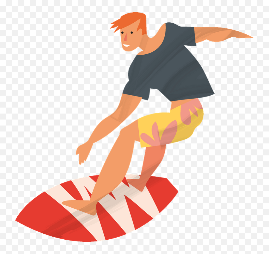 Surfing Clipart - Surfing Clipart Emoji,Surfing Clipart