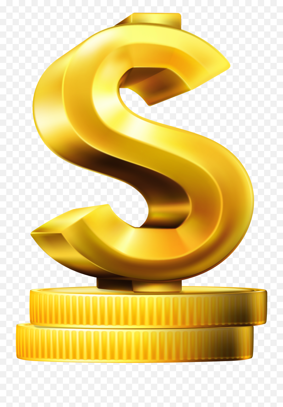 Coins And Dollar Sign Png Clipart - Dollar Logo Clipart Png Emoji,Dollar Sign Clipart