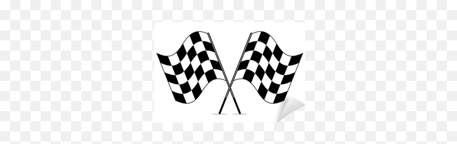 Vector Black And White Crossed Racing - Checkered Flag Emoji,Flag Clipart Black And White