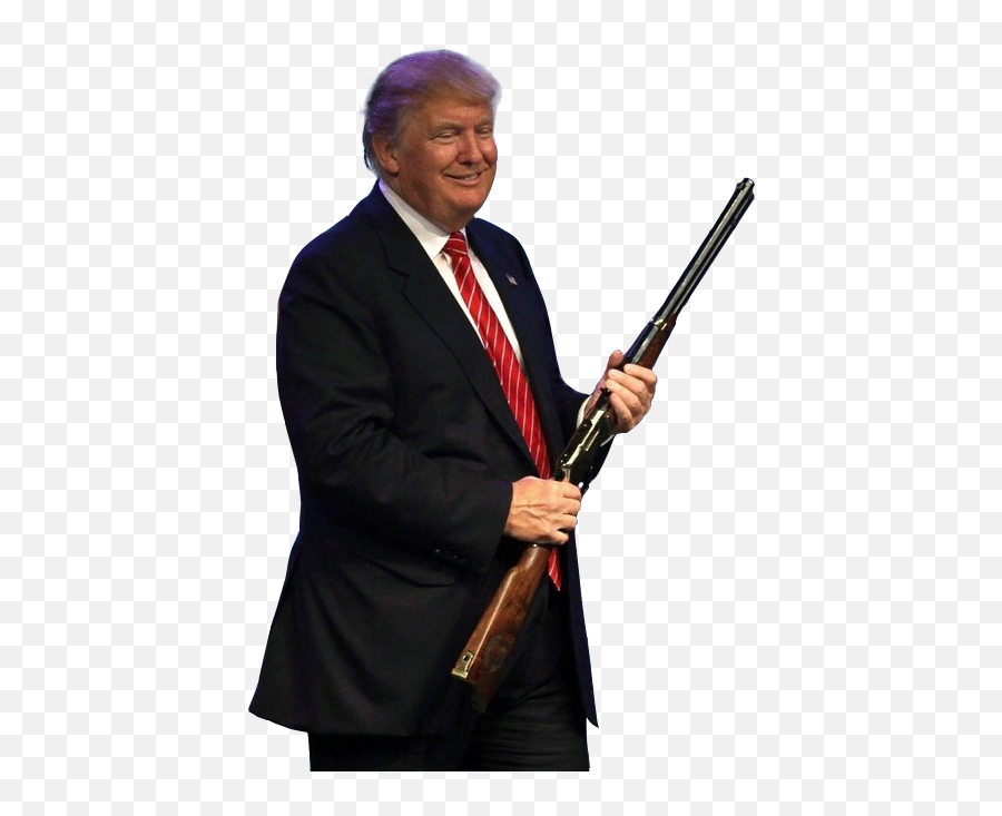 Rifle - Trump Holding A Gun Png Emoji,Gun Png