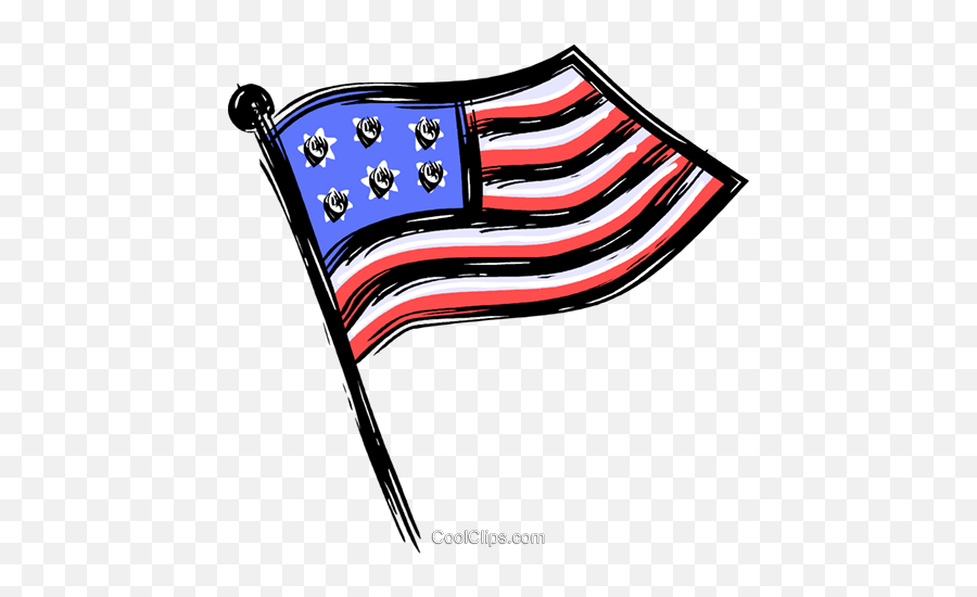 Amerikanische Flagge Vektor Clipart Bild - Vc036761coolclipscom Flagpole Emoji,Usa Flagge Clipart